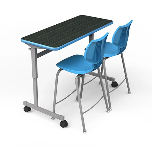 Smith System Silhouette Adjustable Height Two-Student Desk 24-inch Deep
**Chairs Not Included / Optional Casters Sold Separately**
