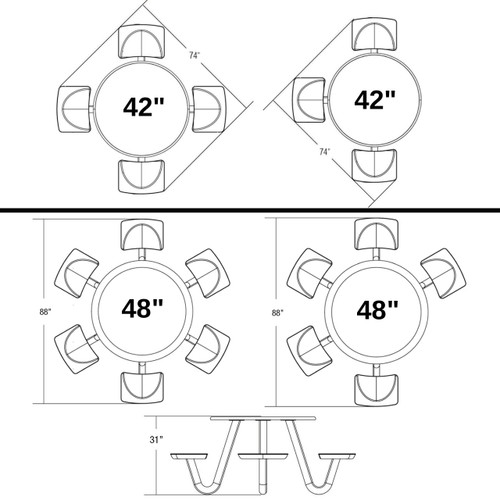 Cortech Round J-Leg Anchor Table