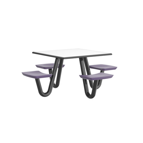 Cortech Square J-Leg Anchor Table - 42" / 4 Seats