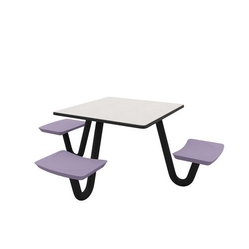 Cortech Square J-Leg Anchor Table - 42" / 3 Seats, 1 ADA Spot