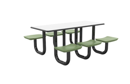 Cortech Rectangle U-Leg Anchor Table - 72"L / 6 Seats