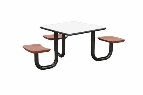 Cortech Square U-Leg Anchor Table - 42" / 3 Seats, 1 ADA Spot