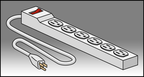 Smith Carrel 01650 Six Outlet Surge Protected Power Strip