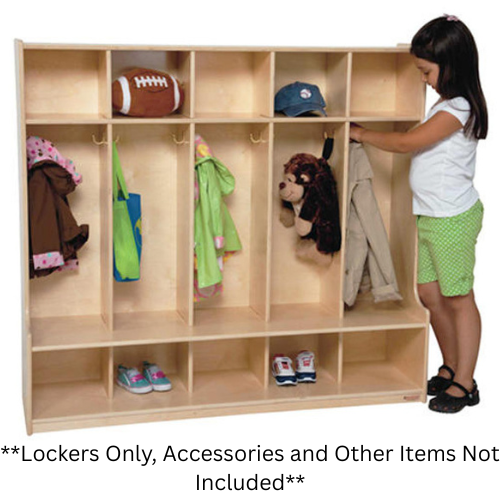 Wide 5 Section Offset Locker - Wood Designs WD51054