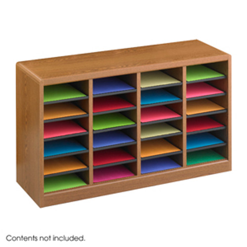 EZ Stor Wood Literature Organizer 24 Compartments - Safco 9311