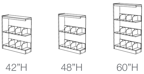 MediaTechnologies Bookmark 21 Series Single Faced Picture Book Wood Shelving Adder Unit