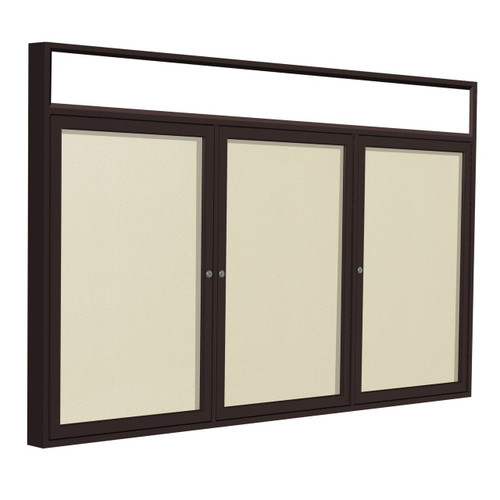 Ghent PBVX8 Enclosed PremaTak Tackboard with Headliner Bronze Aluminum Frame 36 x 72 Ghent PBVX8 Enclosed PremaTak Tackboard with Headliner Bronze Aluminum Frame 36 x 72