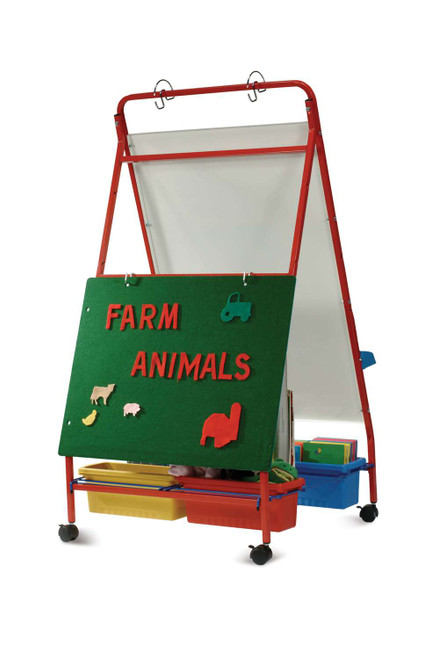 Copernicus Children's Furniture - Copernicus Double-Sided Bamboo Teaching  Easel with Recycled Tubs