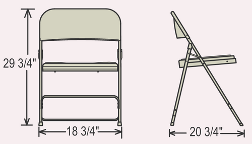 Premium Lightweight Plastic Folding Chair (4 Pack) - NPS 800