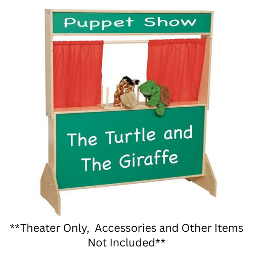 Deluxe Puppet Theater with Chalkboard - Wood Designs WD21650 Deluxe Puppet Theater with Chalkboard - Wood Designs WD21650