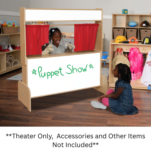 Deluxe Puppet Theater with Markerboard - Wood Designs WD21651 **Puppet Theater Only**