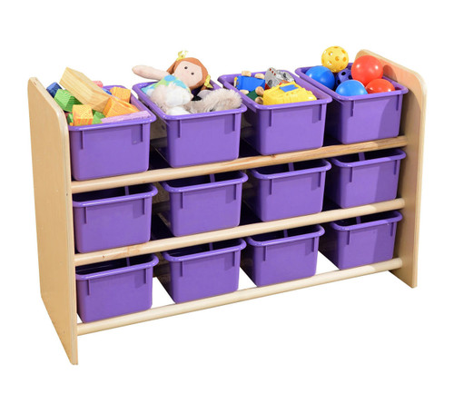 Wood Designs WD13809PP See All Storage with Purple Trays