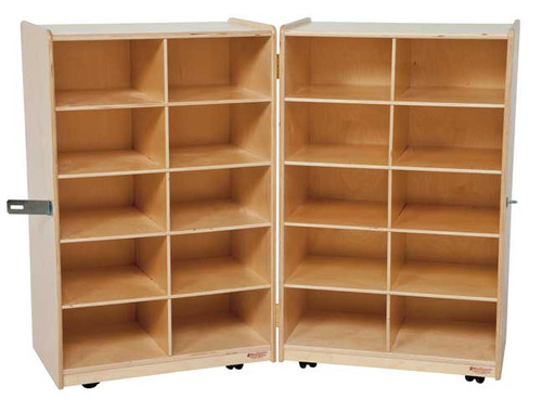 Folding Vertical Storage Cubby - Wood Designs WD16209