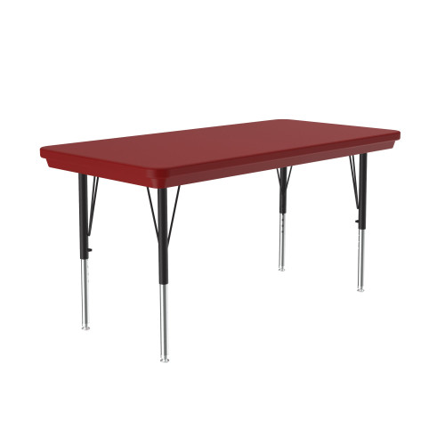 Rectangular Heavy Duty Plastic Top Activity Table with Adjustable Height - Correll