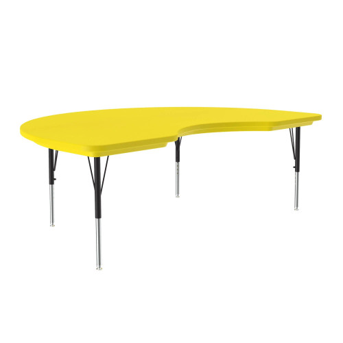 Kidney Heavy Duty Plastic Top Activity Table with Adjustable Height - Correll AR4872-KID Kidney Heavy Duty Plastic Top Activity Table with Adjustable Height - Correll AR4872-KID