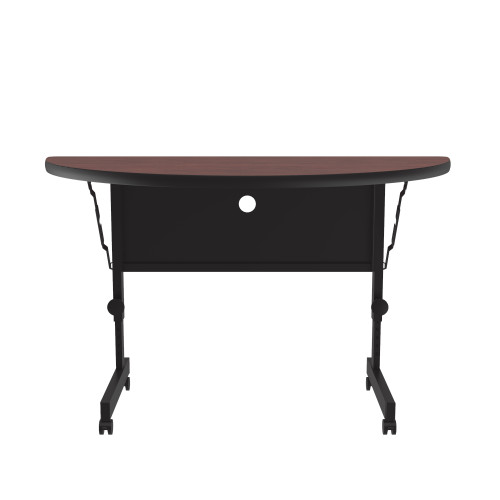Deluxe High Pressure Half Round Flip Top Nesting Table with Adjustable Height - Correll FT2448HR