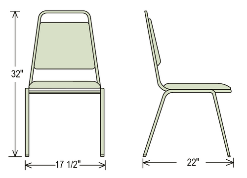 Basics Vinyl Stack Chair - NPS 9100