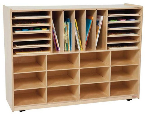 Wood Designs WD44009 Multi Sectioned Handy Storage Center without Trays