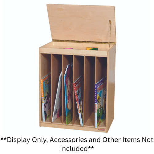 Big Book Storage / Display with Chalkboard - Wood Designs WD34100 **Books Not Included**