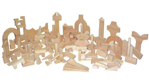 Wood Designs WD60400 Hardwood Toy Blocks Preschool Set Wood Designs WD60400 Hardwood Toy Blocks Preschool Set