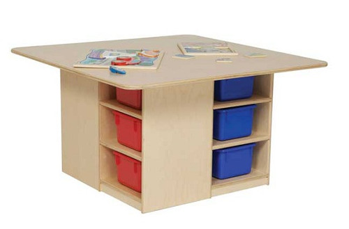 Wood Designs WD85003 Cubbie Table with 12 Assorted Trays