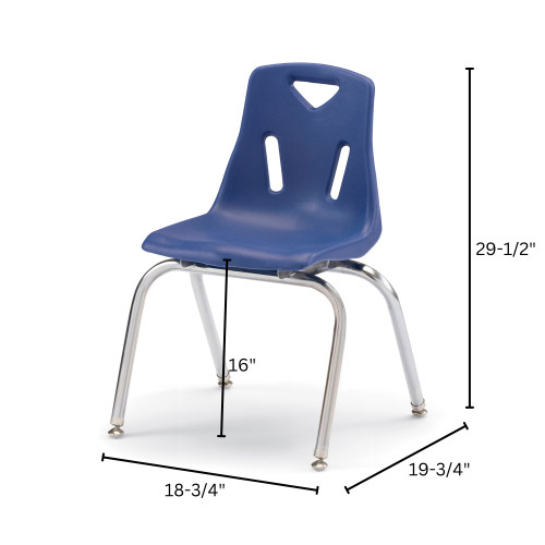 Berries Stacking Chair With Chrome-Plated Legs - Jonti-Craft 8146JC