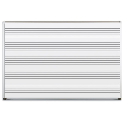 Music Line Porcelain Steel Whiteboard with Deluxe Aluminum Trim - MooreCo 202A Music Line Porcelain Steel Whiteboard with Deluxe Aluminum Trim - MooreCo 202A