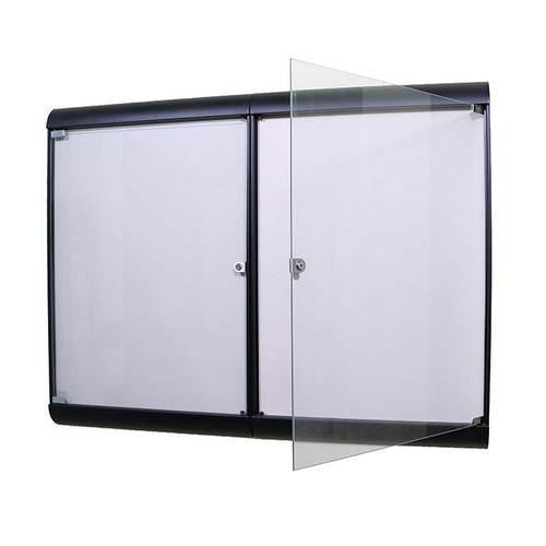 Silhouette Enclosed Vinyl Bulletin Board - Ghent SILH204  Silhouette Enclosed Vinyl Bulletin Board - Ghent SILH204