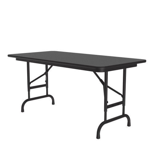 Light Duty Econoline Melamine Rectangle Adjustable Height Folding Table - Correll Light Duty Econoline Melamine Rectangle Adjustable Height Folding Table - Correll