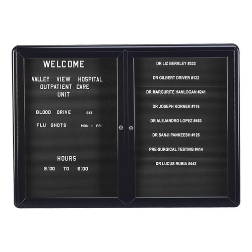 Ghent OVK2-B Two Door Ovation Letter Board Ghent OVK2-B Two Door Ovation Letter Board
