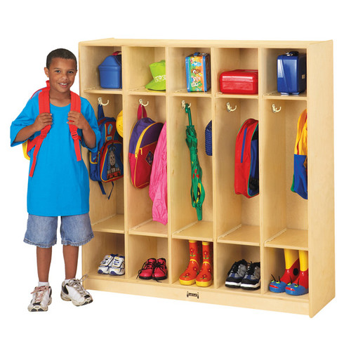 Birch 5 Section Coat Locker - Jonti-Craft 2681JC - Natural
**Props Not Included**