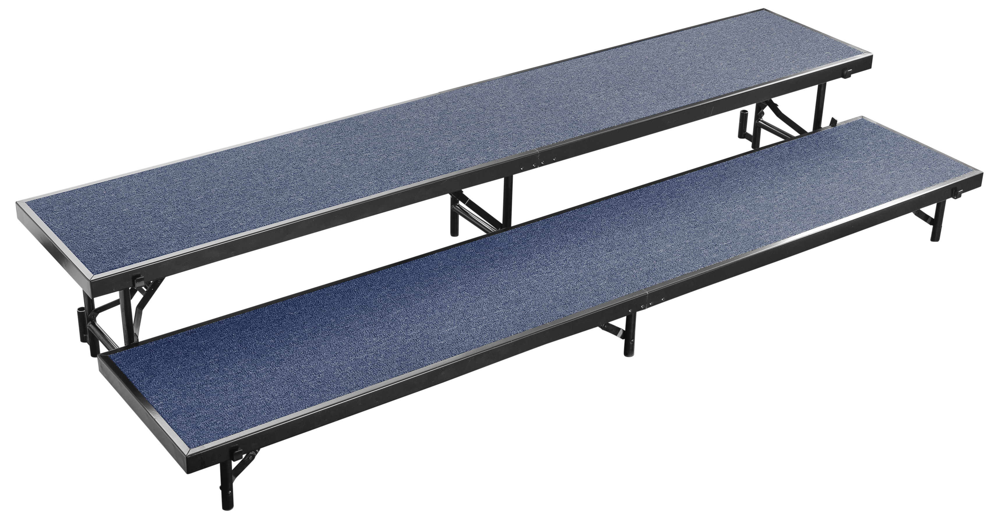 National Public Seating RS2LC 2 Level Straight Risers with Carpet (RS2LC)