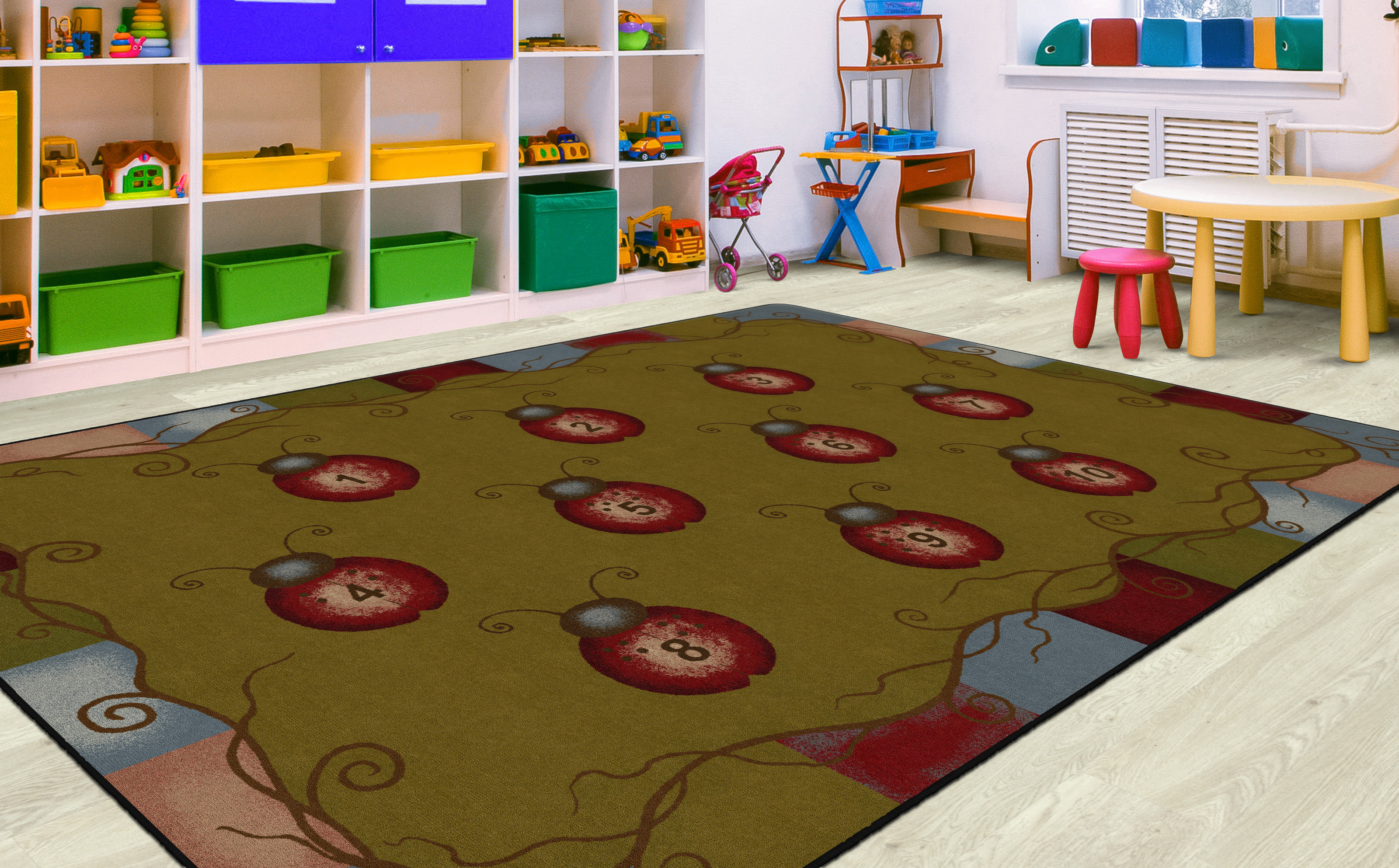 Lady Bug Numbers Tranquility Rug - Flagship FM176 | Affordable