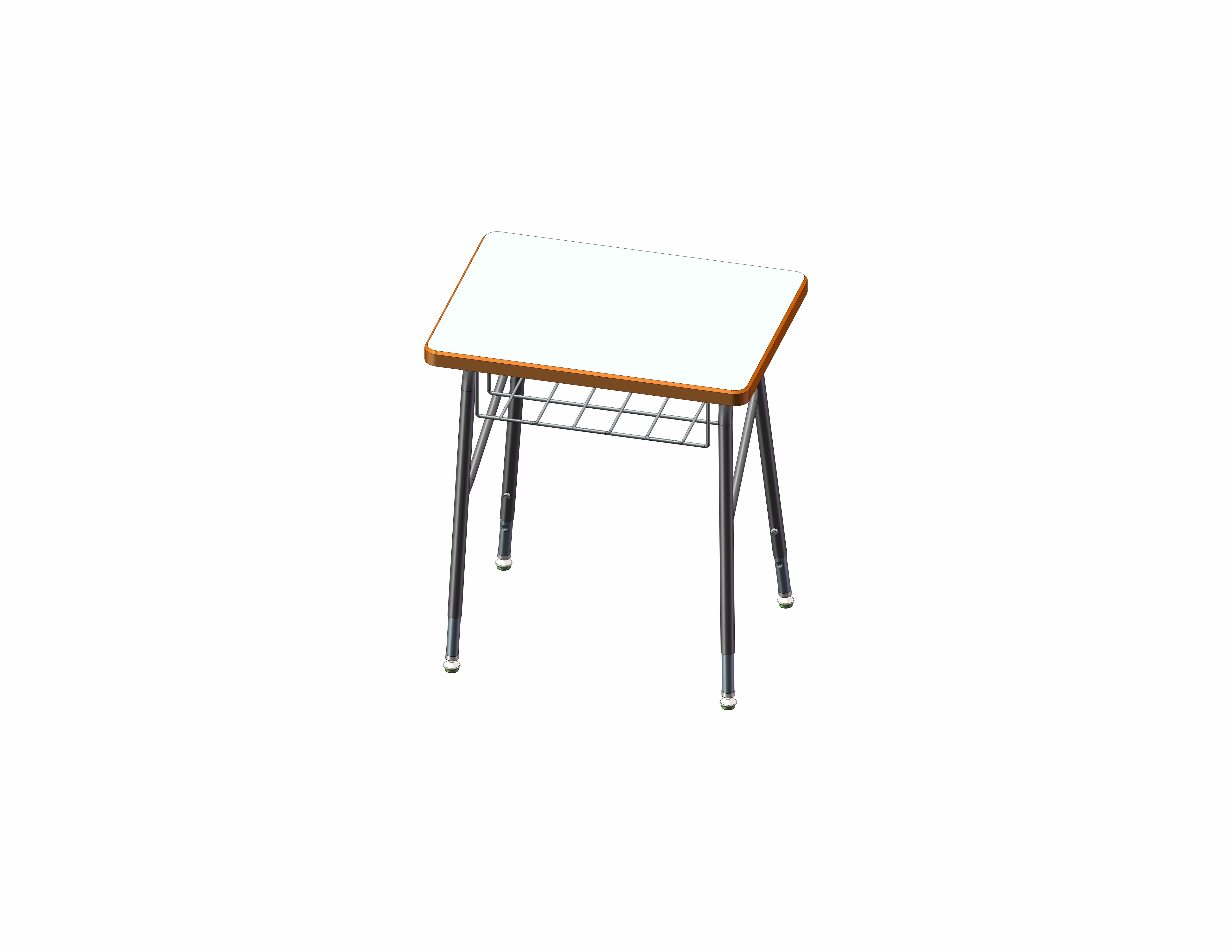 Aptitude Student Desk with Laminate Top and Spray Edge with Book Basket