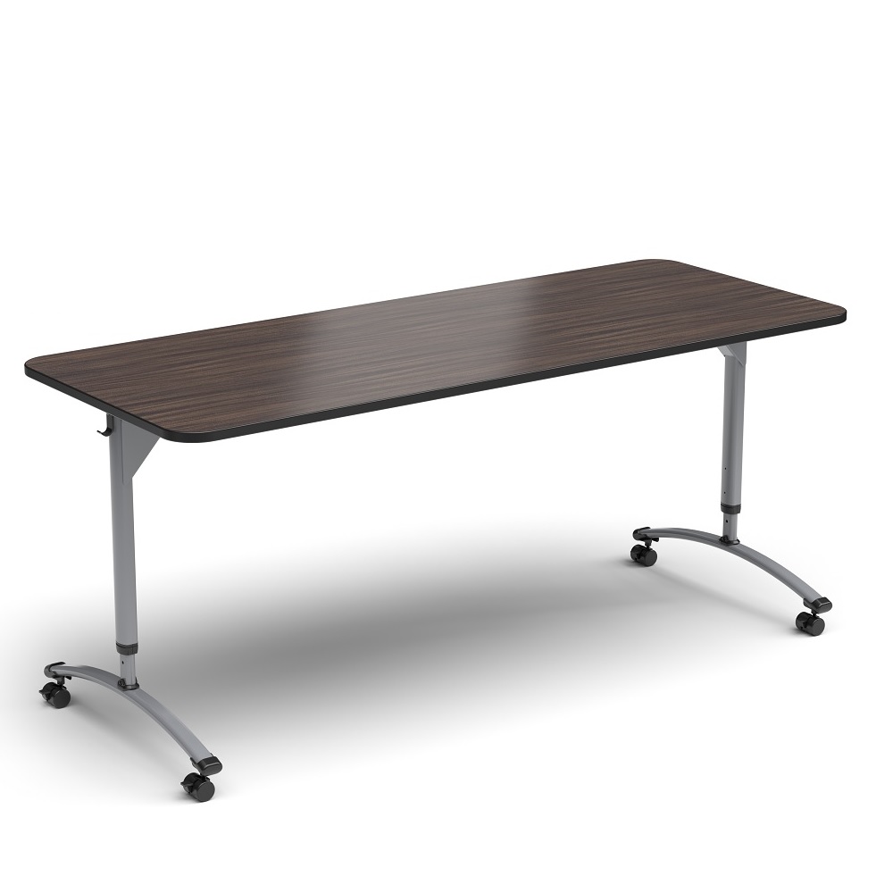 A&D Crossfit Rectangle Flip Top Student Desk, Adjustable Height