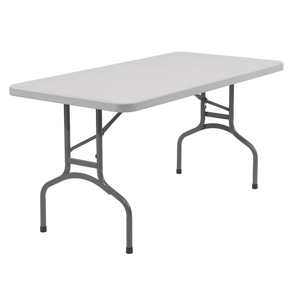 National Public Seating 36 x 36 Heavy Duty Folding Table Speckled Gray