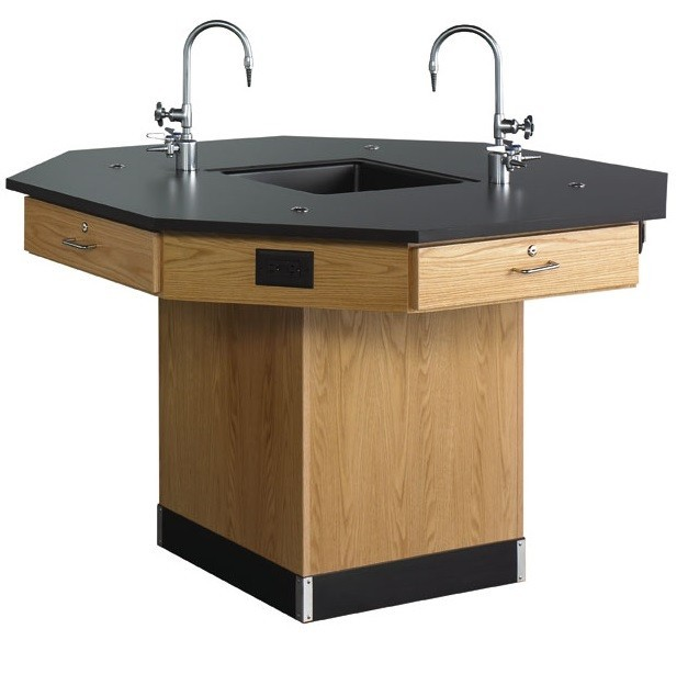 octagon science workstation w/pedestal base