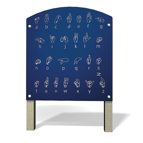 MEC038 Metal Sign Language Panel l Affordable Sensory Panels & BigToys