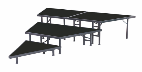 Polypropelene Rigid Riser AmTab Three Level Fixed Height Pie Shaped Riser with Polypropylene Top