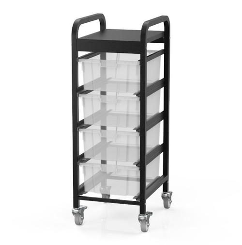 Luxor UCWS003 File Cart with Locking Cabinet and Storage Bins