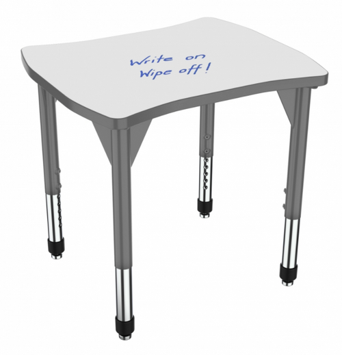 Premier Adjustable Height Dry Erase Dog Bone Student Desk with Light