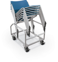 Akt 4-Leg Glide Chairs (Pack of 20) with Stacker Cart - MooreCo