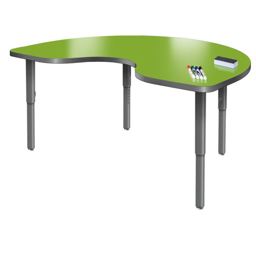 Dry Erase Velocity Kidney Adjustable Activity Table Allied