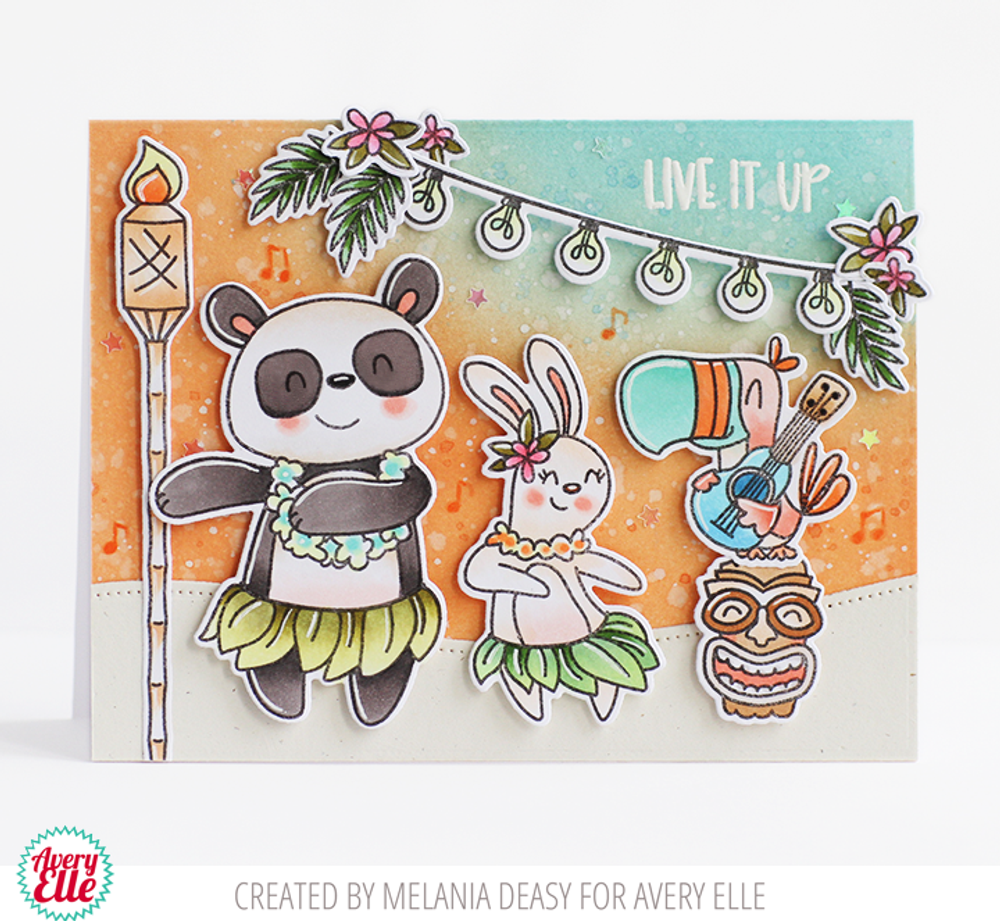 Luau Party Clear Stamps & Dies
