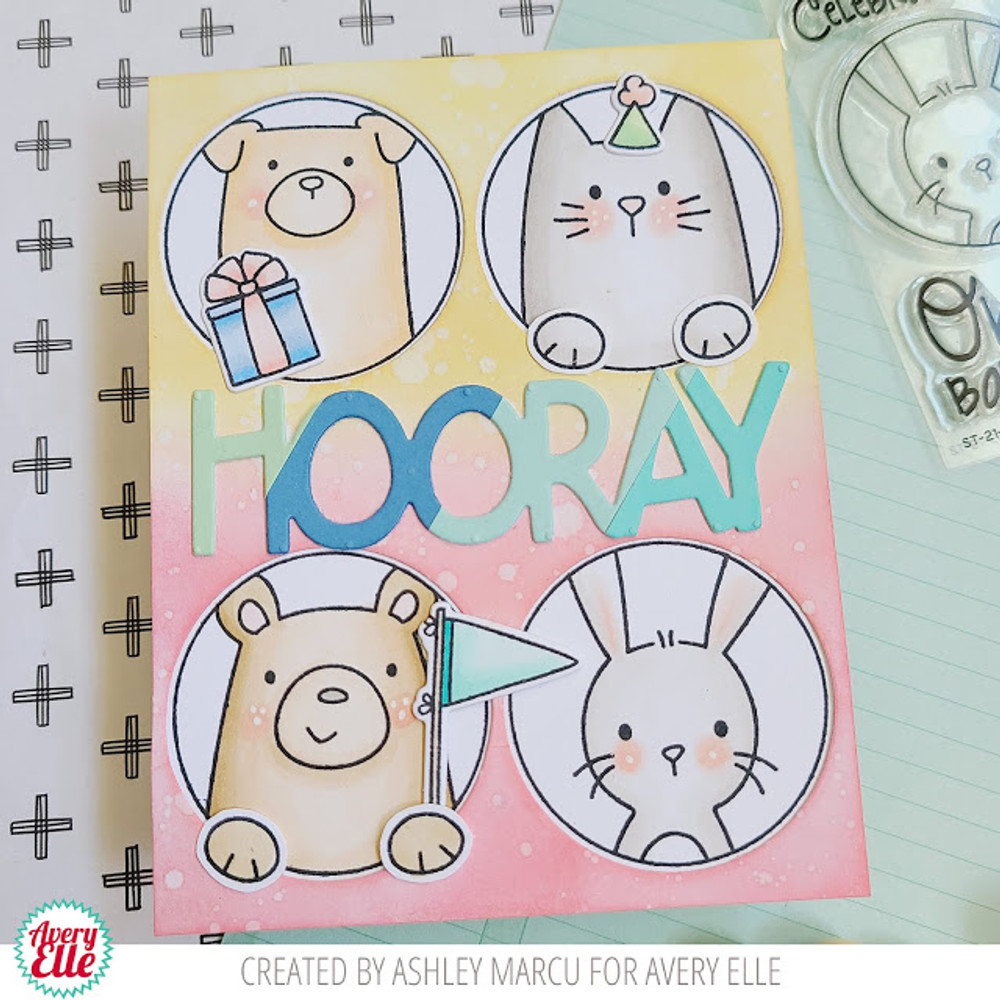 Critter Circle Tags Clear Stamps
