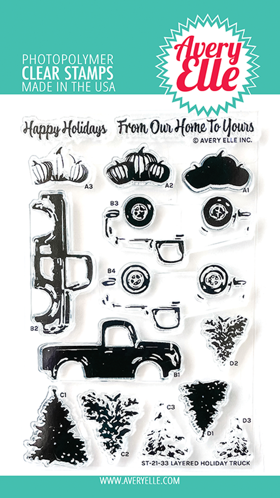 Layered Holiday Truck Clear Stamps | Avery Elle