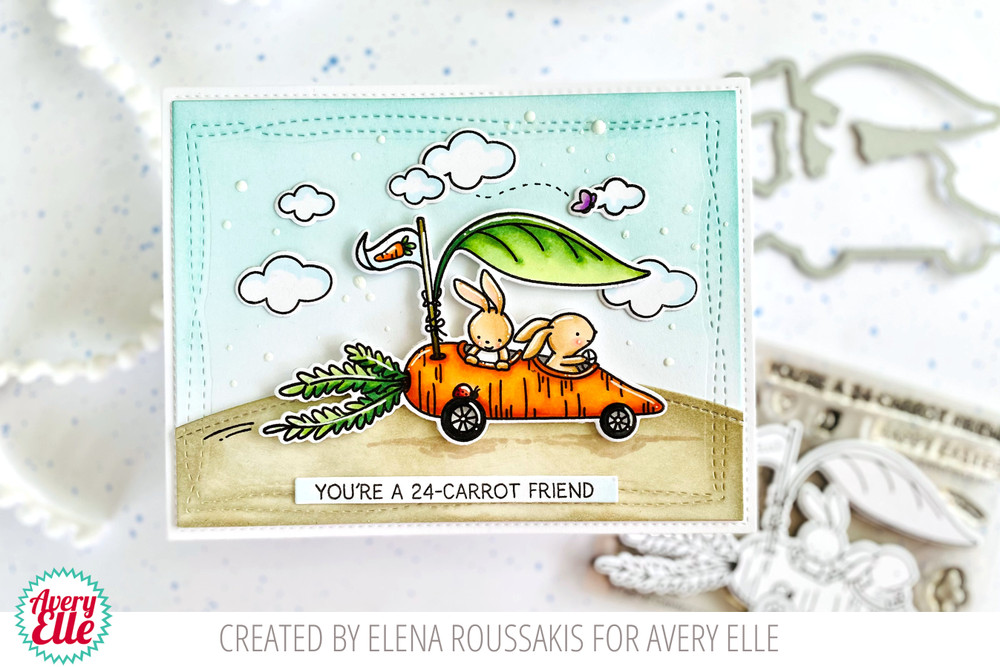 Carrot Car Clear Stamps & Dies