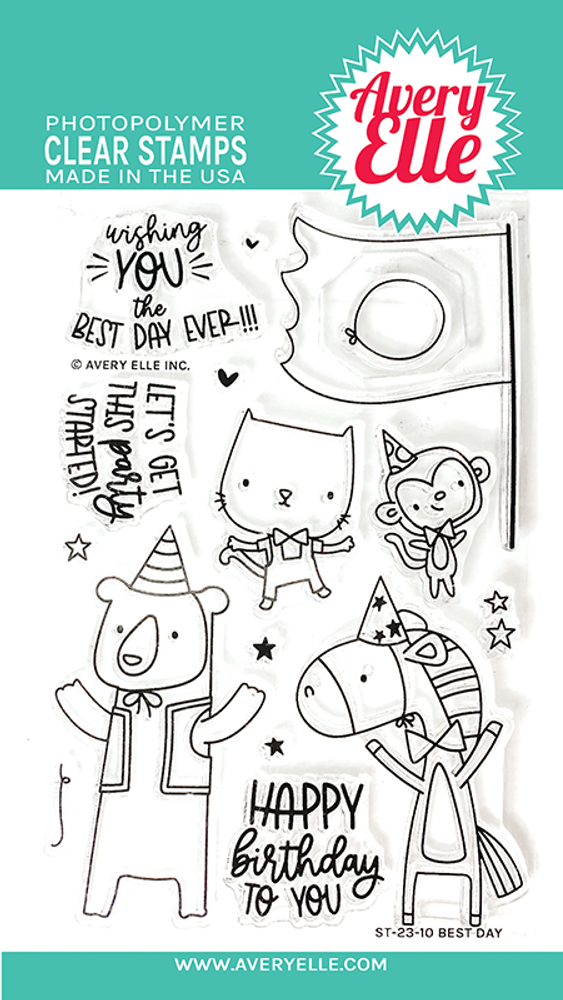 Avery Elle Best Day Clear Stamps