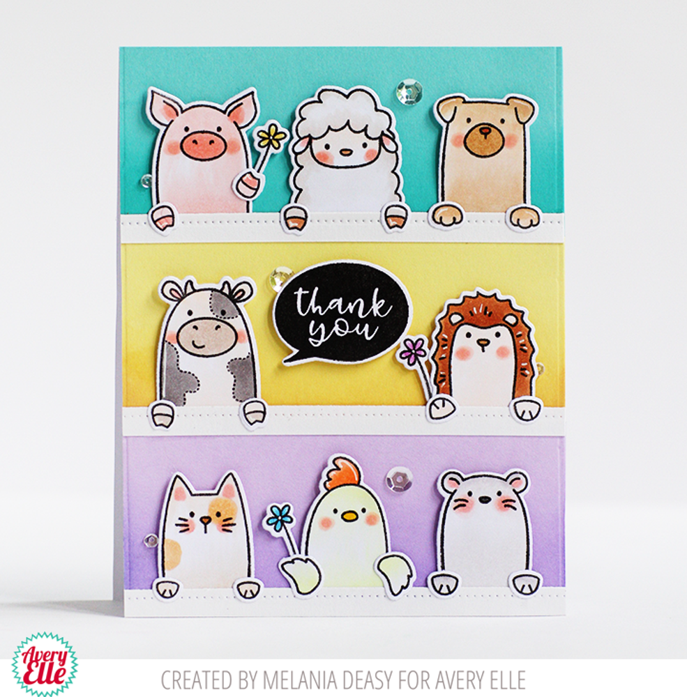 Peek-A-Boo Pets Clear Stamps & Dies