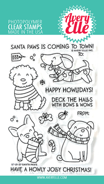 Avery Elle Santa Paws Clear Stamps
